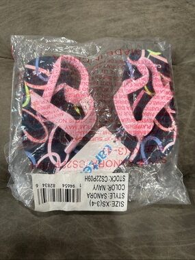 Girls Navy Sandals with Pink NWT